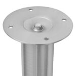 Pieds de table télescopiques 4 pcs Nickel brossé 710 mm-1100 mm – Image 3