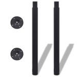 Pieds de table télescopiques 4 pcs Noir 710 mm - 1100 mm – Image 2
