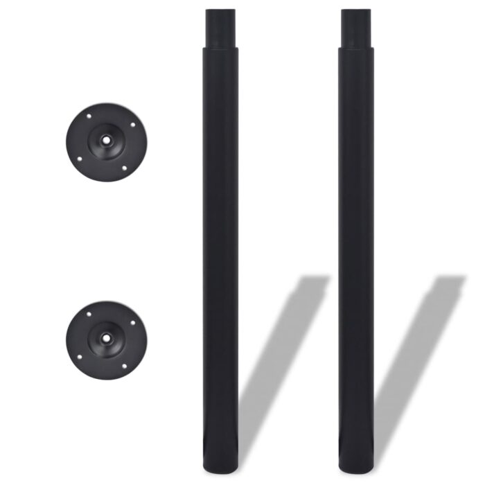 Pieds de table télescopiques 4 pcs Noir 710 mm - 1100 mm – Image 2
