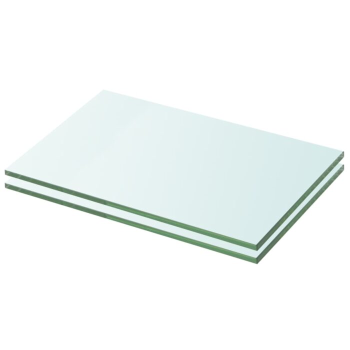 Panneaux d'étagère 2 pcs Verre Transparent 20 x 25 cm – Image 1