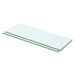 Panneaux d'étagère 2 pcs Verre Transparent 50 x 12 cm