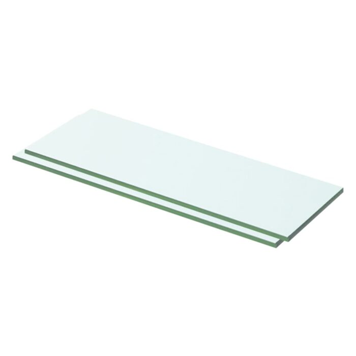 Panneaux d'étagère 2 pcs Verre Transparent 50 x 12 cm – Image 1