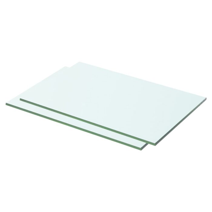 Panneaux d'étagère 2 pcs verre transparent 50x25 cm – Image 1