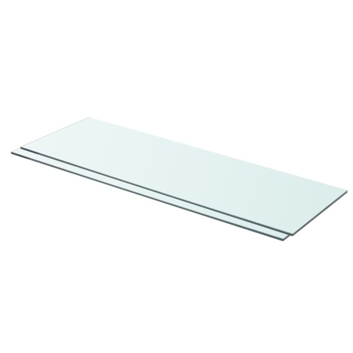 Panneaux d'étagère 2 pcs Verre Transparent 80 x 25 cm – Image 1