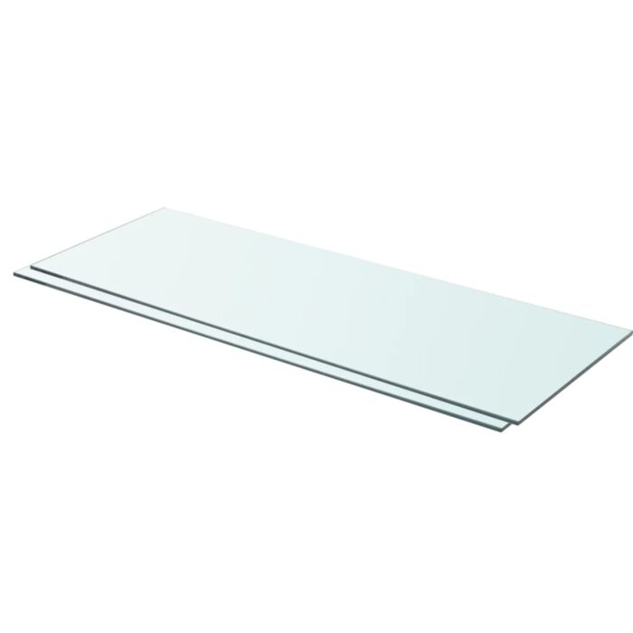 Panneaux d'étagère 2 pcs Verre Transparent 80 x 30 cm – Image 1