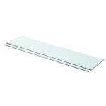 Panneaux d'étagère 2 pcs Verre Transparent 90 x 20 cm