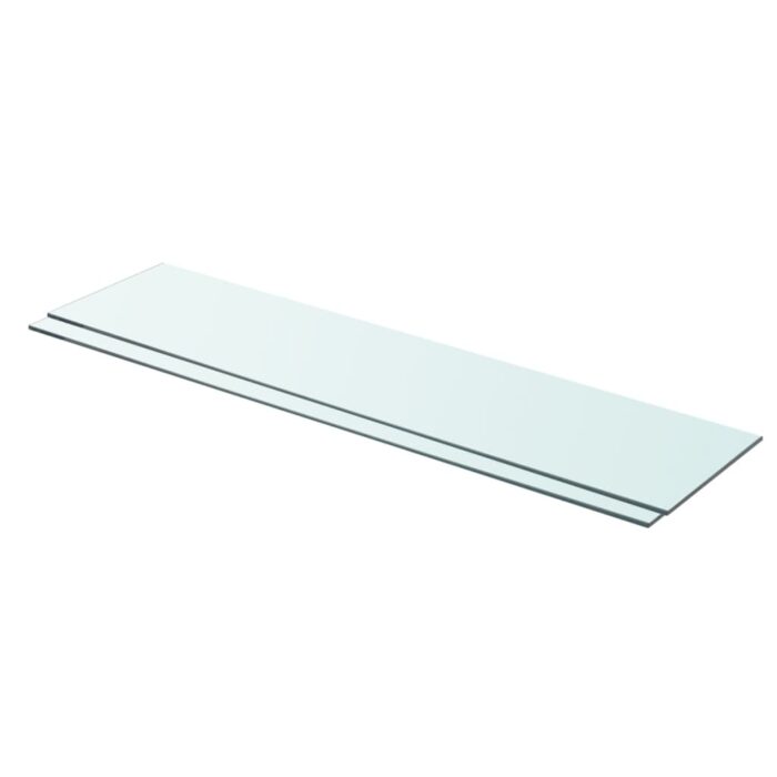 Panneaux d'étagère 2 pcs Verre Transparent 90 x 20 cm – Image 1