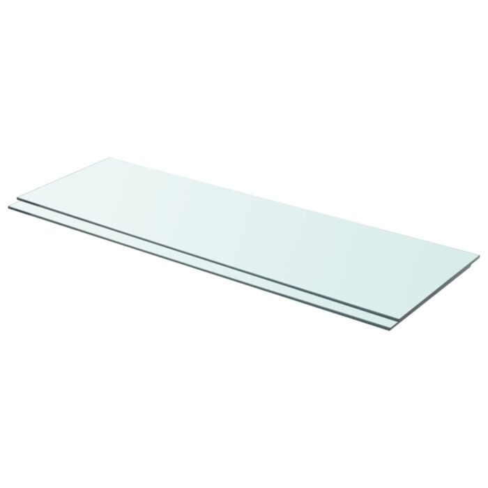 Panneaux d'étagère 2 pcs Verre Transparent 90 x 30 cm – Image 1