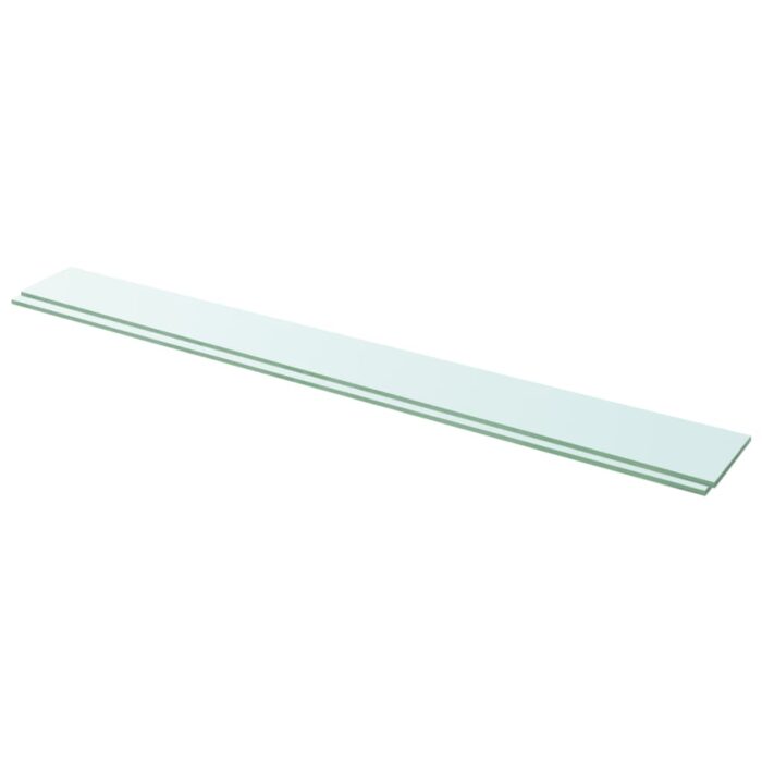 Panneaux d'étagère 2 pcs Verre Transparent 110x12 cm – Image 1