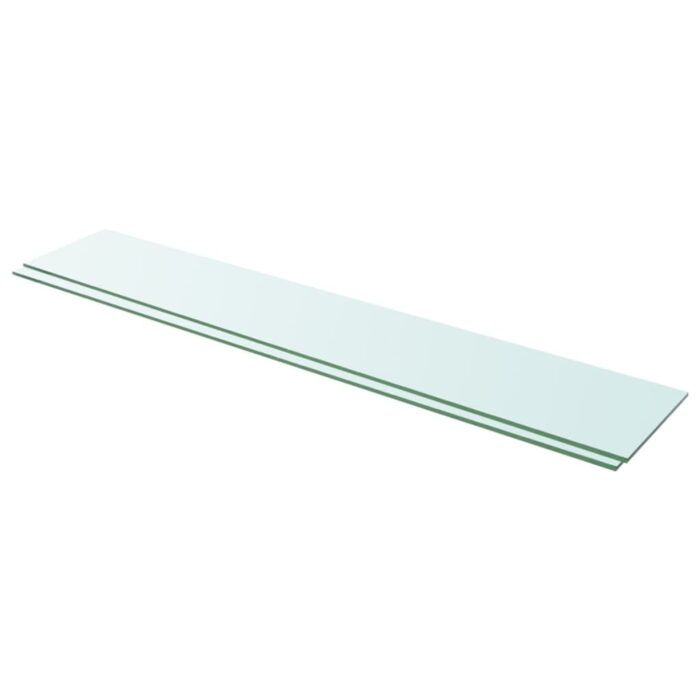 Panneaux d'étagère 2 pcs Verre Transparent 110 x 20 cm – Image 1