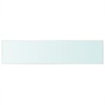 Panneaux d'étagère 2 pcs Verre Transparent 110 x 25 cm – Image 2