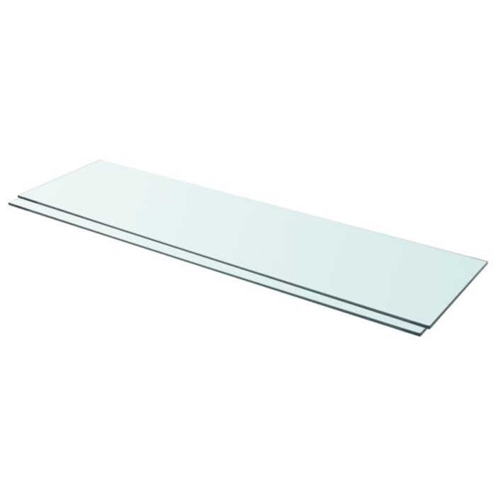 Panneaux d'étagère 2 pcs Verre Transparent 110 x 30 cm – Image 1