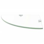 Étagères d'angle 2 pcs et supports Verre Transparent 35x35 cm – Image 2