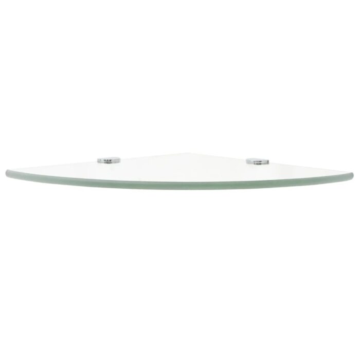 Étagères d'angle 2 pcs et supports Verre Transparent 35x35 cm – Image 3