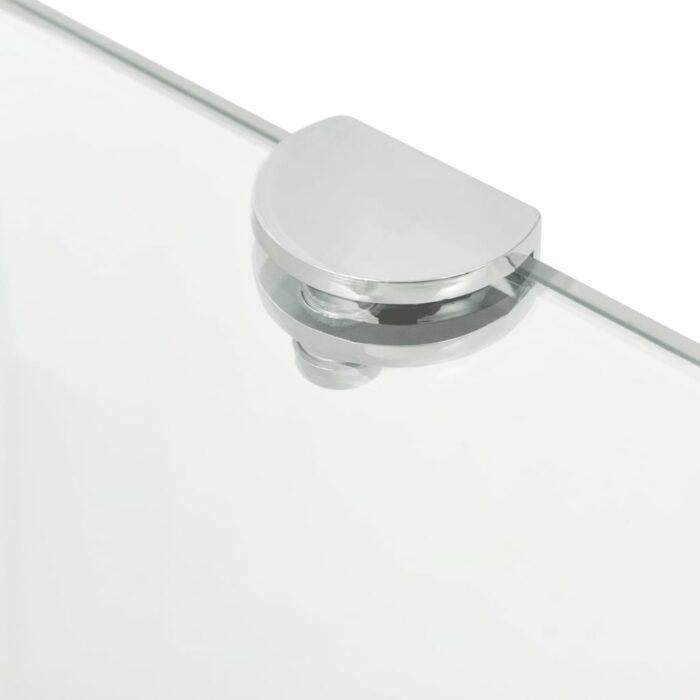 Étagères d'angle 2 pcs et supports Verre Transparent 35x35 cm – Image 4