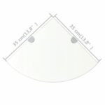 Étagères d'angle 2 pcs et supports Verre Transparent 35x35 cm – Image 6