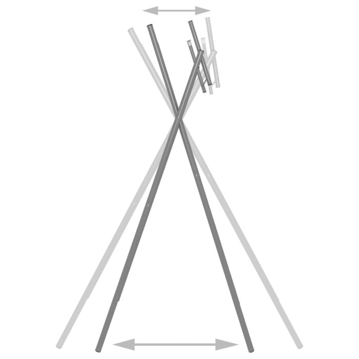 Pieds de table de bar pliables Argenté 45x53x108 cm – Image 2