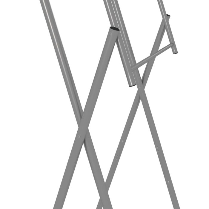 Pieds de table de bar pliables Argenté 45x53x108 cm – Image 4