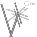 Pieds de table de bar pliables Argenté 45x53x108 cm – Image 5