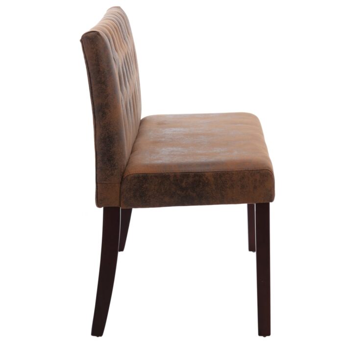 Banc 148,5 cm Marron Similicuir daim – Image 2