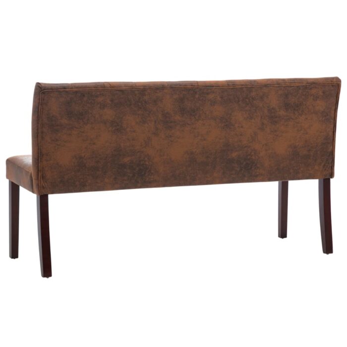 Banc 148,5 cm Marron Similicuir daim – Image 3