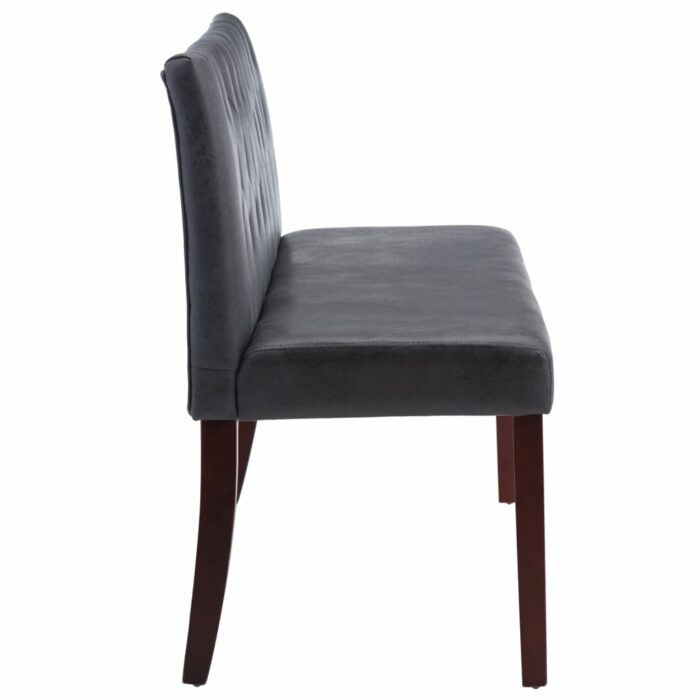 Banc 148,5 cm Gris Similicuir daim – Image 2