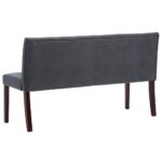 Banc 148,5 cm Gris Similicuir daim – Image 3