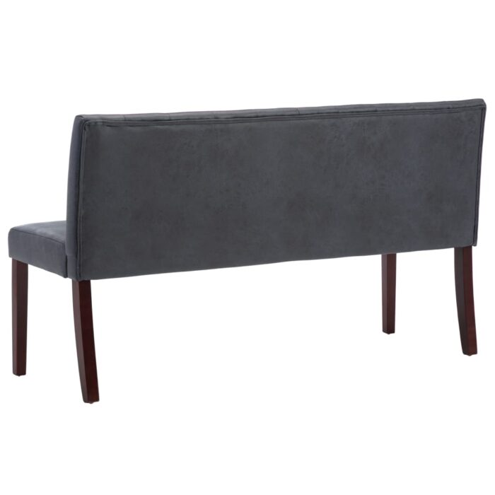 Banc 148,5 cm Gris Similicuir daim – Image 3