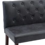 Banc 148,5 cm Gris Similicuir daim – Image 4