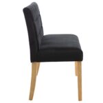 Banc 140 cm Noir Velours – Image 2