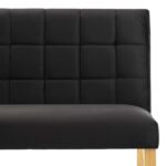 Banc 140 cm Noir Velours – Image 4