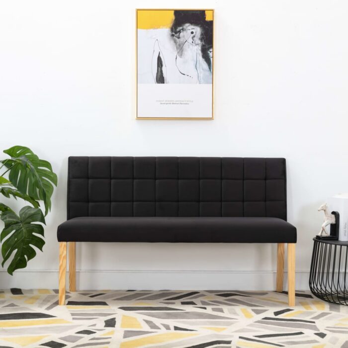 VXL8719883878010_m_en_hd_1.jpg Banc 140 cm Noir Velours – Image 1