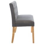 Banc 140 cm Gris Velours – Image 2