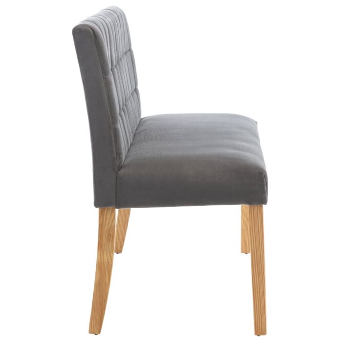 Banc 140 cm Gris Velours – Image 2