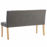 Banc 140 cm Gris Velours – Image 3