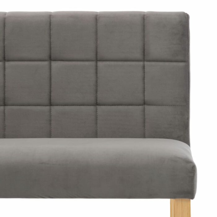 Banc 140 cm Gris Velours – Image 4