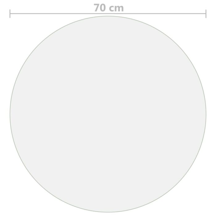 Protecteur de table mat Ø 70 cm 2 mm PVC – Image 3