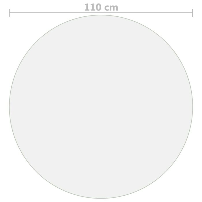 Protecteur de table transparent Ø 110 cm 2 mm PVC – Image 3