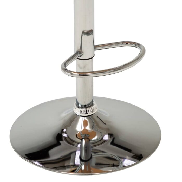 Chaises de bar lot de 2 noir bois courbé et similicuir – Image 7