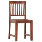 Chaises à manger lot de 6 bois solide de manguier – Image 9