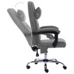 Chaise de bureau de massage Anthracite Similicuir – Image 4