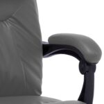 Chaise de bureau de massage Anthracite Similicuir – Image 6
