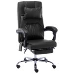 Chaise de bureau de massage Noir Similicuir