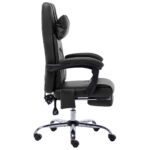 Chaise de bureau de massage Noir Similicuir – Image 2