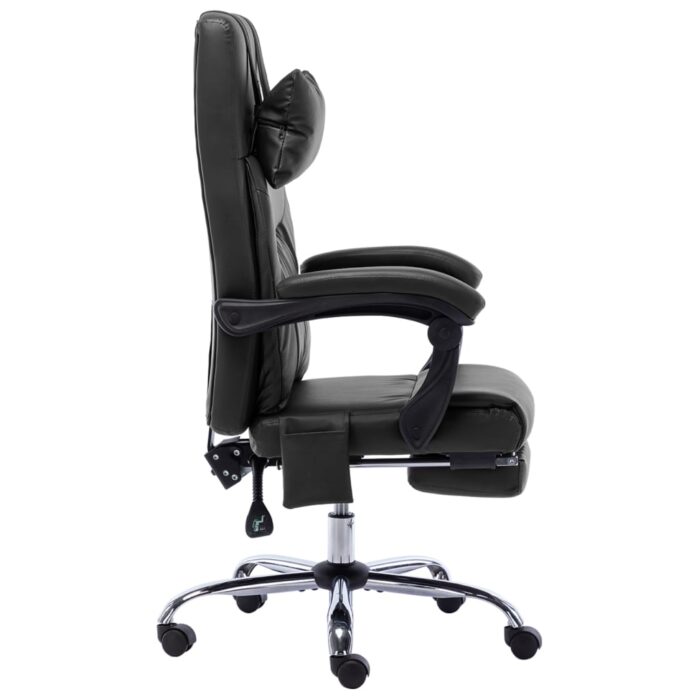 Chaise de bureau de massage Noir Similicuir – Image 2