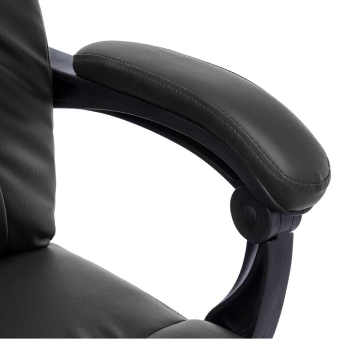 Chaise de bureau de massage Noir Similicuir – Image 6