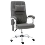 Chaise de bureau de massage Gris Similicuir