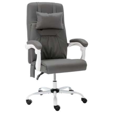 Chaise de bureau de massage Gris Similicuir
