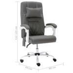 Chaise de bureau de massage Gris Similicuir – Image 7