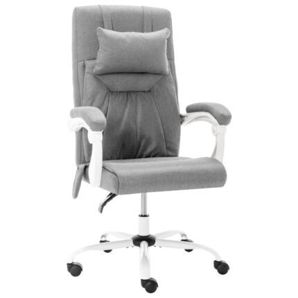 Chaise de bureau de massage Gris Tissu